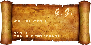 German Gyoma névjegykártya