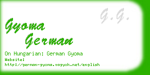 gyoma german business card